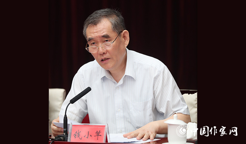 7月28日,錢小芊在第七屆魯迅文學獎各評獎委員會第一次全體會上講話