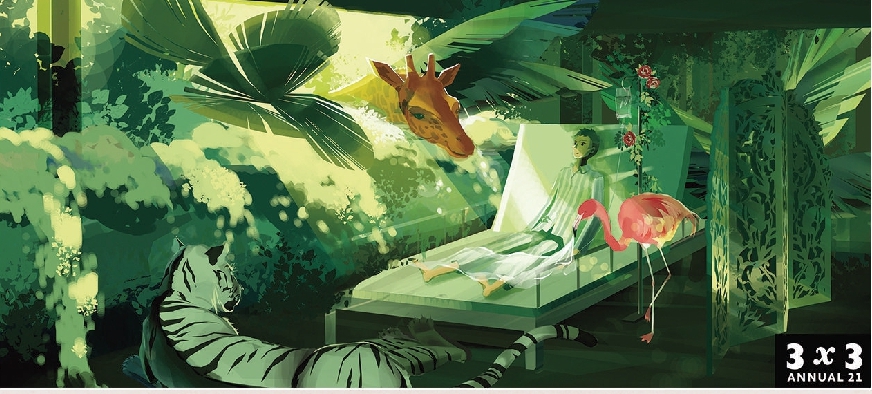 薛濛遠(yuǎn)參展作品《旅程》系列數(shù)碼插畫。