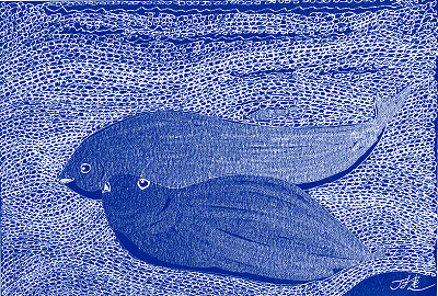 丁捷《時(shí)間投下的誘餌》畫作,南京出版社