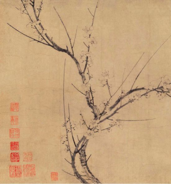 宋 揚無咎 《四梅花圖》卷(局部)